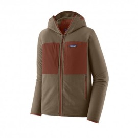 Patagonia Felpa In Pile R2 Techface Hoody Marlow Brown Uomo