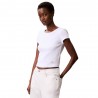 Calvin Klein T-Shirt Scollo Ampio Bianco Donna
