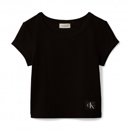 Calvin Klein T-Shirt Scollo Ampio Nero Donna