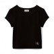Calvin Klein T-Shirt Scollo Ampio Nero Donna