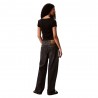 Calvin Klein T-Shirt Scollo Ampio Nero Donna