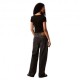 Calvin Klein T-Shirt Scollo Ampio Nero Donna