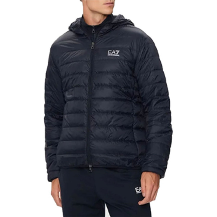 Ea7 Giacca Piuma Blue Argento Uomo