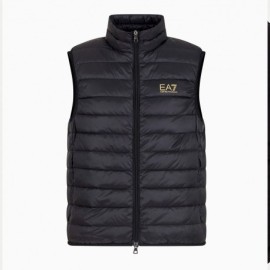 Ea7 Gilet Sportivo Piuma Nero Oro Uomo