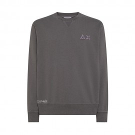 Sun 68 Felpa Girocollo Logo Grigio Uomo