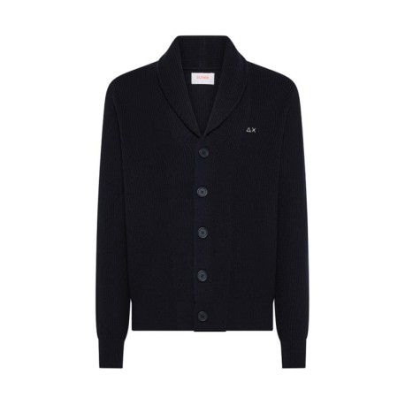 Sun 68 Maglia Maniche Lunghe Full Zip Blu Uomo