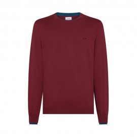 Sun 68 Maglia Maniche Lunghe Girocollo Doppio Collo Bordeaux Uomo