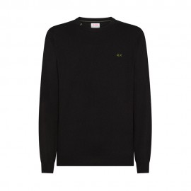 Sun 68 Maglia Maniche Lunghe Girocollo Logo Nero Uomo