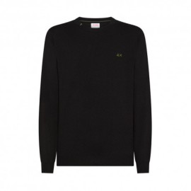 Sun 68 Maglia Maniche Lunghe Girocollo Logo Nero Uomo
