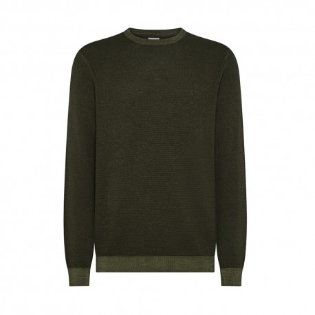 Sun 68 Maglia Maniche Lunghe Girocollo Verde Uomo M