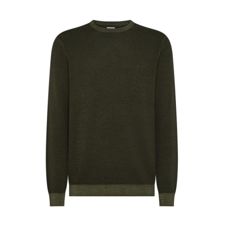 Sun 68 Maglia Maniche Lunghe Girocollo Verde Uomo