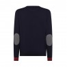 Sun 68 Maglia Maniche Lunghe Toppa Polsini Contrasto Blu Uomo