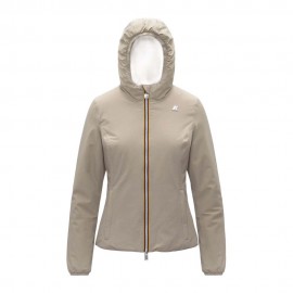 K-Way Giacca Lily Stretch Warm Double Revers Beige Bianco Donna