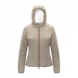 K-Way Giacca Lily Stretch Warm Double Revers Beige Bianco Donna