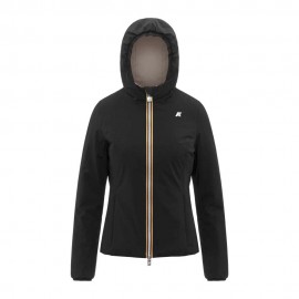 K-Way Giacca Lily Stretch Warm Double Revers Nero Beige Donna