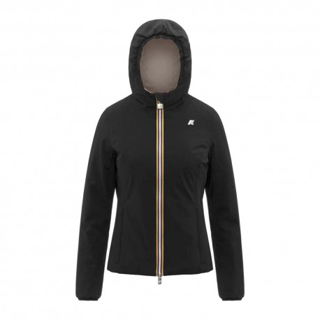 K-Way Giacca Lily Stretch Warm Double Revers Nero Beige Donna