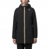 K-Way Giacca Lunga Denise Strech Warm Revers Nero Beige Donna