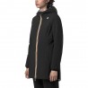 K-Way Giacca Lunga Denise Strech Warm Revers Nero Beige Donna
