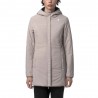 K-Way Giacca Lunga Denise Strech Warm Revers Nero Beige Donna