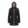 K-Way Giacca Lunga Denise Strech Warm Revers Nero Beige Donna
