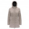 K-Way Giacca Lunga Denise Strech Warm Revers Nero Beige Donna