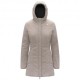 K-Way Giacca Lunga Denise Strech Warm Revers Nero Beige Donna