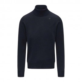 K-Way Maglia Maniche Lunghe Dolcevita Henry Blu Uomo