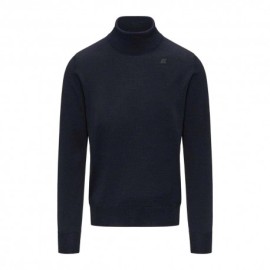 K-Way Maglia Maniche Lunghe Dolcevita Henry Blu Uomo