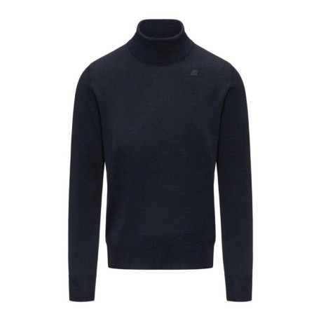 K-Way Maglia Maniche Lunghe Dolcevita Henry Blu Uomo