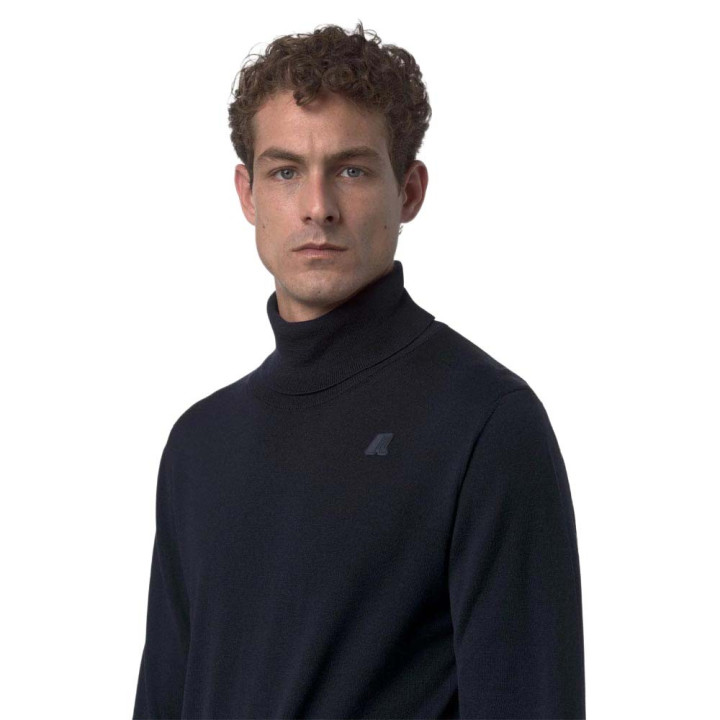 K-Way Maglia Maniche Lunghe Dolcevita Henry Blu Uomo