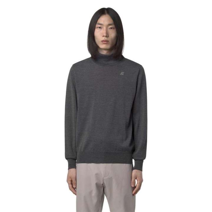 K-Way Maglia Maniche Lunghe Dolcevita Henry Grigio Uomo