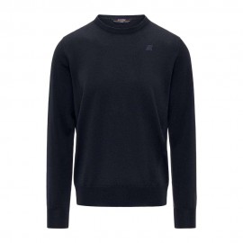K-Way Maglia Maniche Lunghe Girocollo Sebastian Blu Uomo
