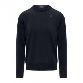 K-Way Maglia Maniche Lunghe Girocollo Sebastian Blu Uomo
