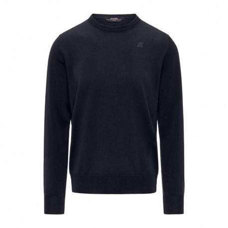 K-Way Maglia Maniche Lunghe Girocollo Sebastian Blu Uomo