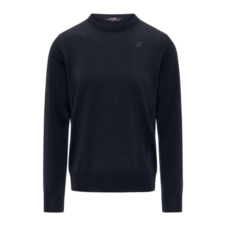 K-Way Maglia Maniche Lunghe Girocollo Sebastian Blu Uomo