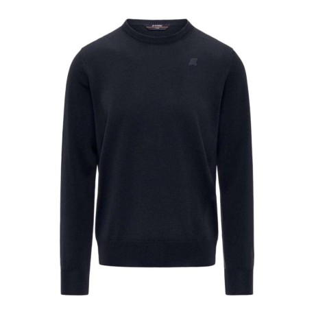 K-Way Maglia Maniche Lunghe Girocollo Sebastian Blu Uomo