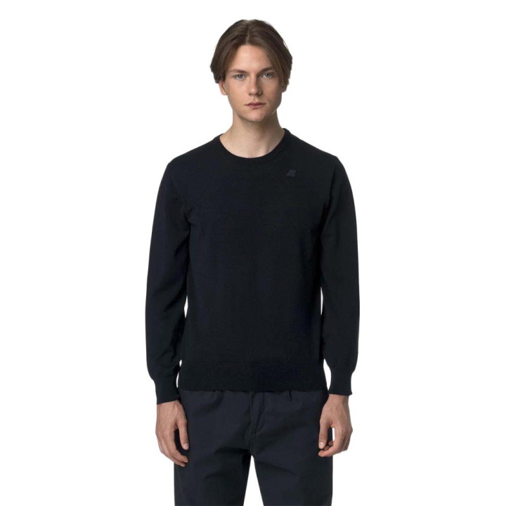 K-Way Maglia Maniche Lunghe Girocollo Sebastian Blu Uomo
