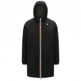 K-Way Parka Jacob St Warm Double Revers Nero Verde Uomo