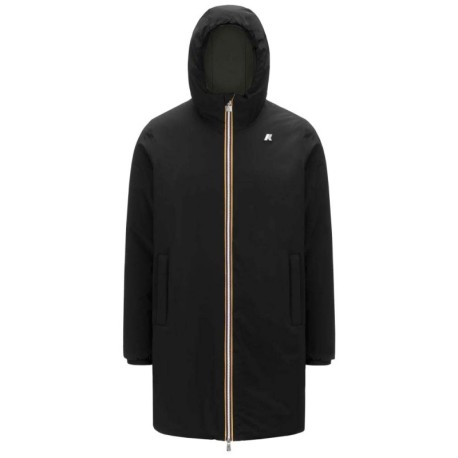 K-Way Parka Jacob St Warm Double Revers Nero Verde Uomo