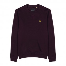 Lyle & Scott Felpa Girocollo Bordeaux Uomo