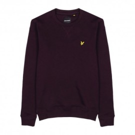 Lyle & Scott Felpa Girocollo Bordeaux Uomo