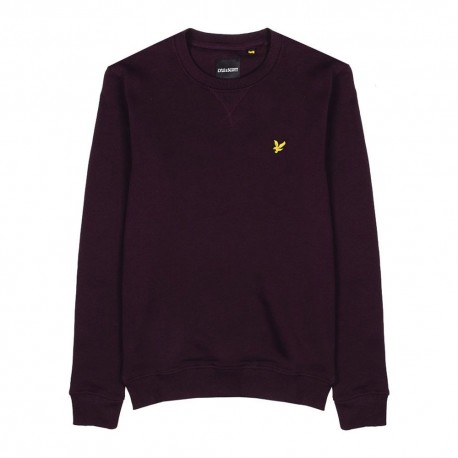 Lyle & Scott Felpa Girocollo Bordeaux Uomo