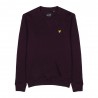 Lyle & Scott Felpa Girocollo Bordeaux Uomo