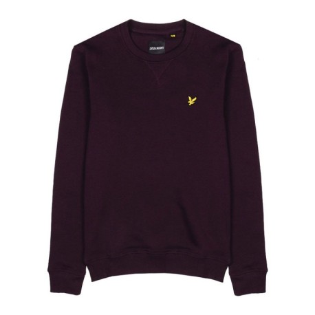 Lyle & Scott Felpa Girocollo Bordeaux Uomo
