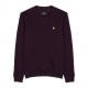 Lyle & Scott Felpa Girocollo Bordeaux Uomo