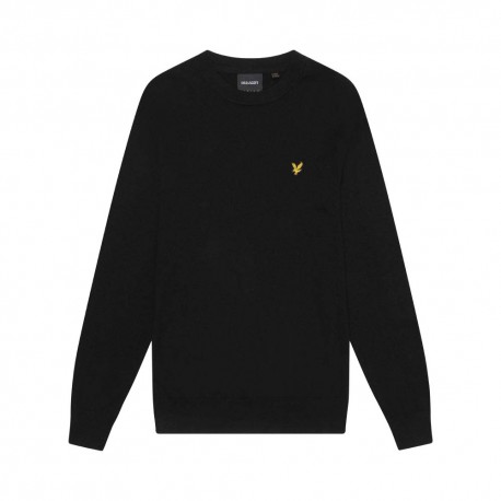 Lyle & Scott Maglia Maniche Lunghe Girocollo Nero Uomo