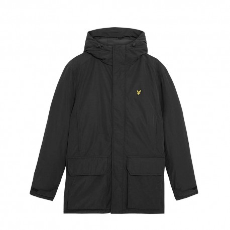 Lyle & Scott Parka Logo Nero Uomo