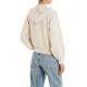 Replay Felpa Con Cappuccio Burro Donna