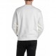 Replay Felpa Girocollo Logo Bianco  Uomo