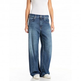 Replay Jeans Baggy Fit Narja Blu Scuro  Donna